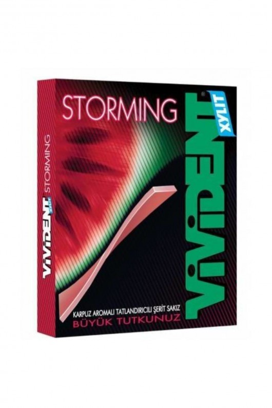 VIVIDENT STORMING XYLIT SAKIZ 33 GR KARPUZ VIVIDENT STORMING XYLIT SAKIZ 33 GR KARPUZ