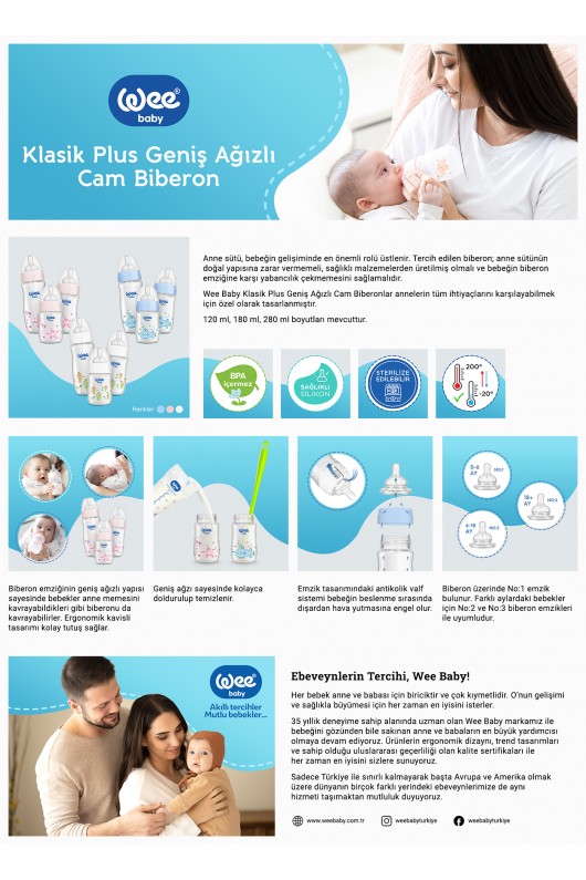 WEE 770 BABY ISIYA DAY CAM BIBERON 120ML WEE 770 BABY ISIYA DAY CAM BIBERON 120ML